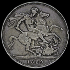 1889 Queen Victoria Jubilee Head Silver Crown Reverse