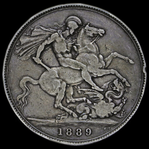 1889 Queen Victoria Jubilee Head Silver Crown Reverse
