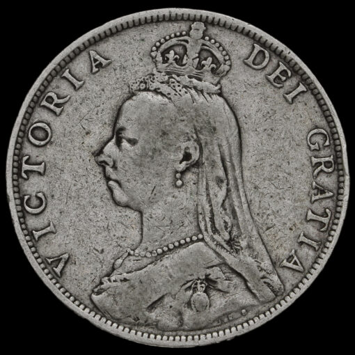 1889 Queen Victoria Jubilee Head Silver Florin Obverse