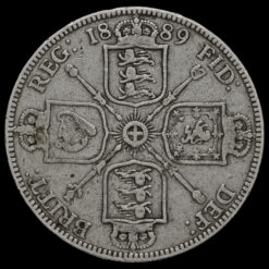1889 Queen Victoria Jubilee Head Silver Florin Reverse