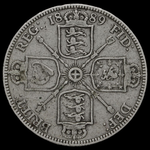 1889 Queen Victoria Jubilee Head Silver Florin Reverse