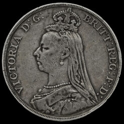 1890 Queen Victoria Jubilee Head Silver Crown Obverse
