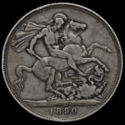 1890 Queen Victoria Jubilee Head Silver Crown Reverse
