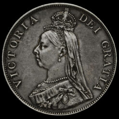1890 Queen Victoria Jubilee Head Silver Double Florin Obverse