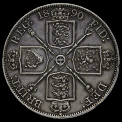 1890 Queen Victoria Jubilee Head Silver Double Florin Reverse