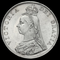 1890 Queen Victoria Jubilee Head Silver Double Florin Obverse