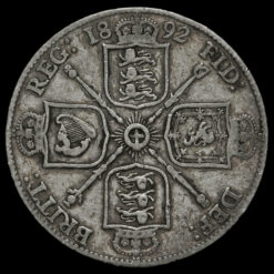 1892 Queen Victoria Jubilee Head Silver Florin Reverse