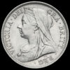 1896 Queen Victoria Veiled Head Silver Half Crown Obverse
