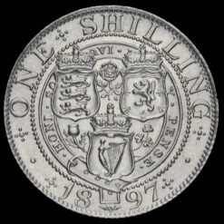 1897 Queen Victoria Veiled Head Silver Shilling Reverse
