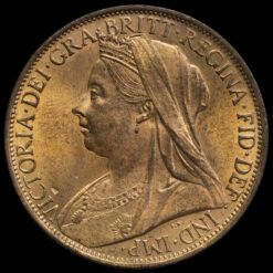 1900 Queen Victoria Veiled Head Penny Obverse