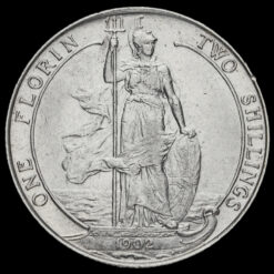 1902 Edward VII Silver Florin Revese