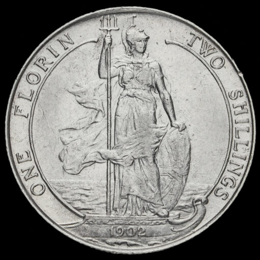 1902 Edward VII Silver Florin Revese