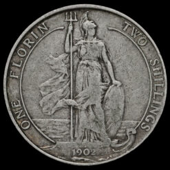 1902 Edward VII Silver Florin Reverse