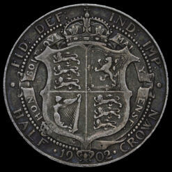 1902 Edward VII Silver Half Crown Reverse