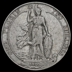 1905 Edward VII Silver Florin Reverse