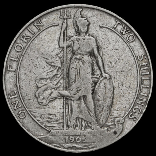 1905 Edward VII Silver Florin Reverse
