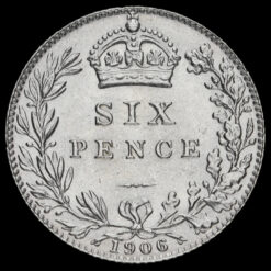 1906 Edward VII Silver Sixpence Reverse