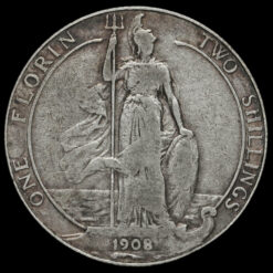 1908 Edward VII Silver Florin Reverse