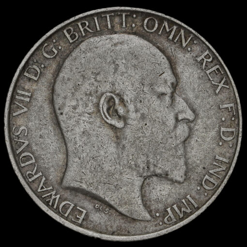 1910 Edward VII Silver Florin Obverse