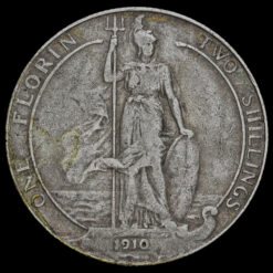 1910 Edward VII Silver Florin Reverse