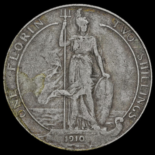1910 Edward VII Silver Florin Reverse