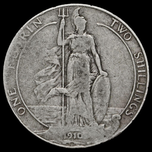 1910 Edward VII Silver Florin Reverse