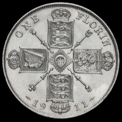 1911 George V Silver Florin Reverse