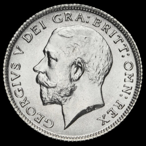 1911 George V Silver Sixpence Obverse