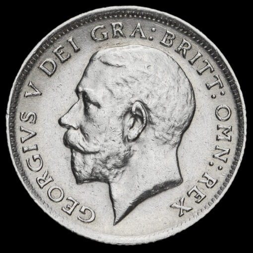 1913 George V Silver Sixpence Obverse
