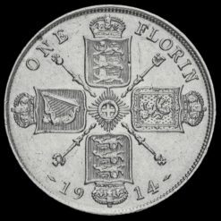 1914 George V Silver Florin Reverse