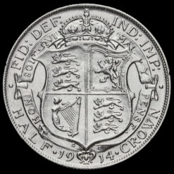 1914 George V Silver Half Crown Reverse