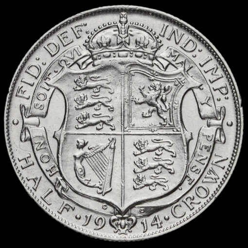 1914 George V Silver Half Crown Reverse