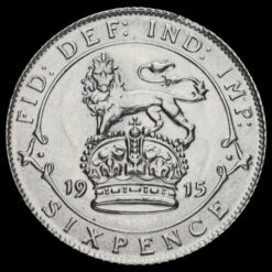1915 George V Silver Sixpence Reverse