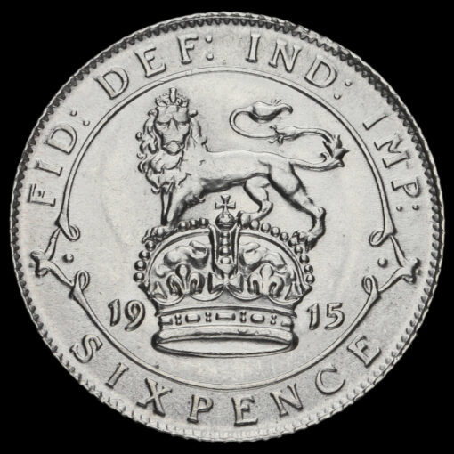 1915 George V Silver Sixpence Reverse