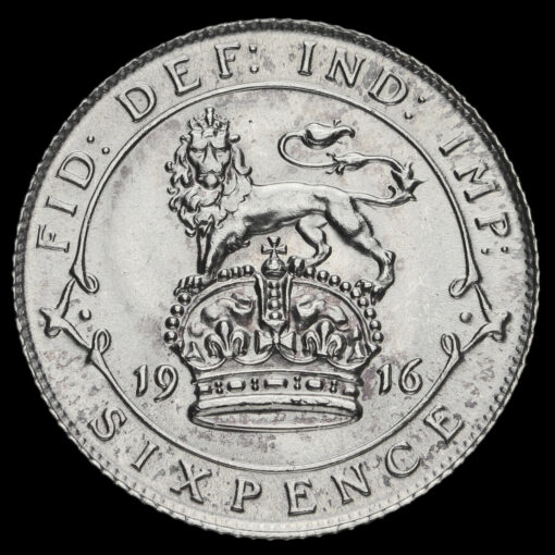 1916 George V Silver Sixpence Reverse