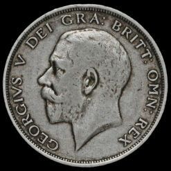 1917 George V Silver Half Crown Obverse