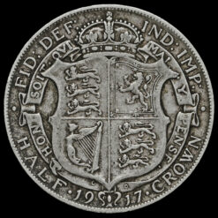 1917 George V Silver Half Crown Reverse