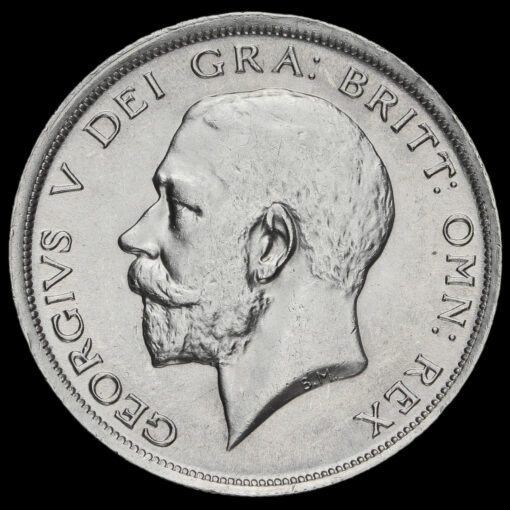 1917 George V Silver Half Crown Obverse