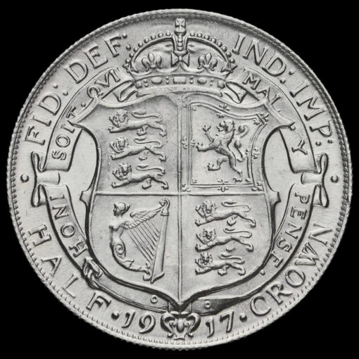 1917 George V Silver Half Crown Reverse