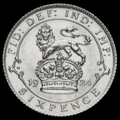 1924 George V Silver Sixpence Reverse