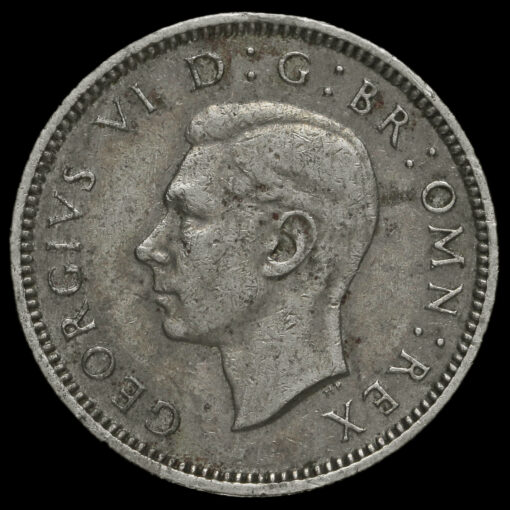 1952 George VI Sixpence Obverse