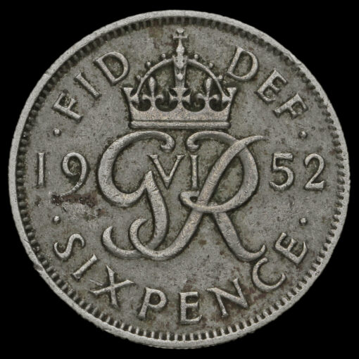 1952 George VI Sixpence Reverse