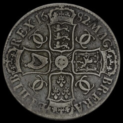 1682 Charles II Early Milled Silver Crown Reverse