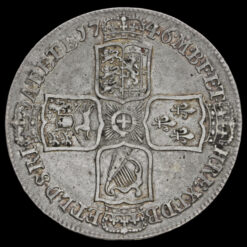 1746 George II Early Milled Silver Lima Half Crown Reverse