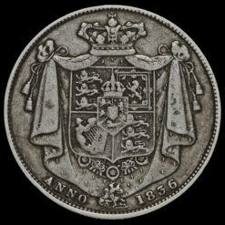 1836 William IV Milled Silver Half Crown Reverse