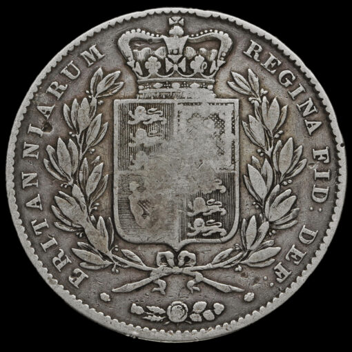 1845 Queen Victoria Young Head Silver Crown Reverse