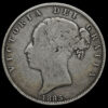 1885 Queen Victoria Young Head Silver Half Crown Obverse