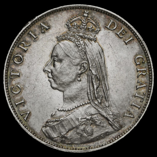 1887 Queen Victoria Jubilee Head Silver Florin Obverse