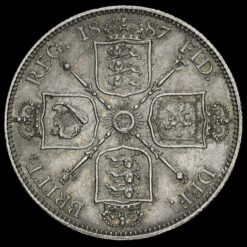 1887 Queen Victoria Jubilee Head Silver Florin Reverse
