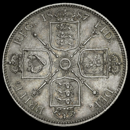 1887 Queen Victoria Jubilee Head Silver Florin Reverse